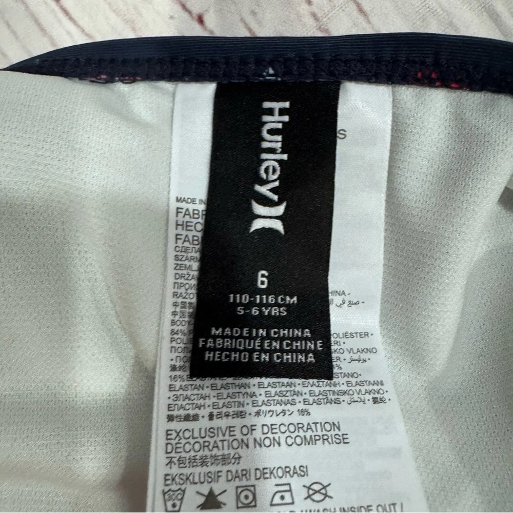 NWT Hurley Girl's Two-Piece Racerback Bikini Swim Set in Midnight Navy Sz 6